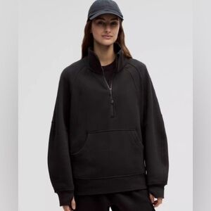 lululemon NWT Black Funnel Neck Half Zip Oversized Size XS/S